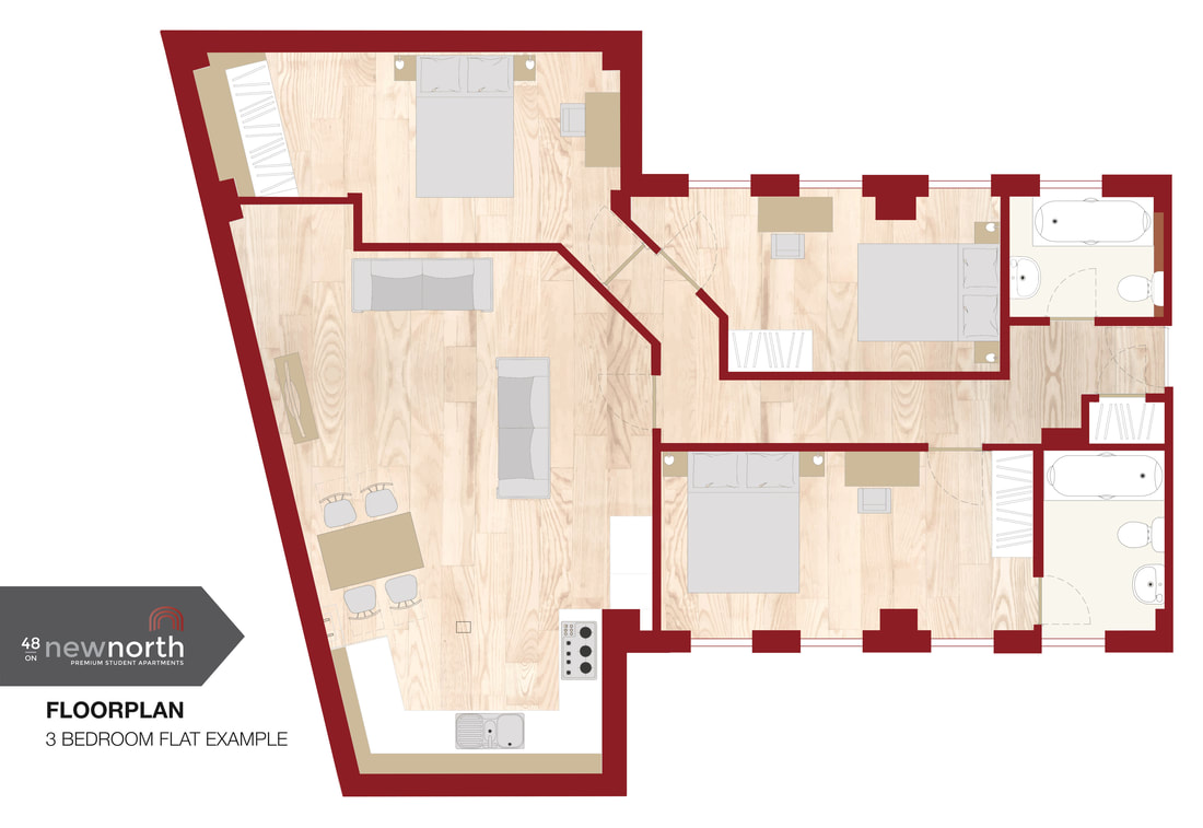 48onNewNorth-3bedroom-studentflat-floorplan